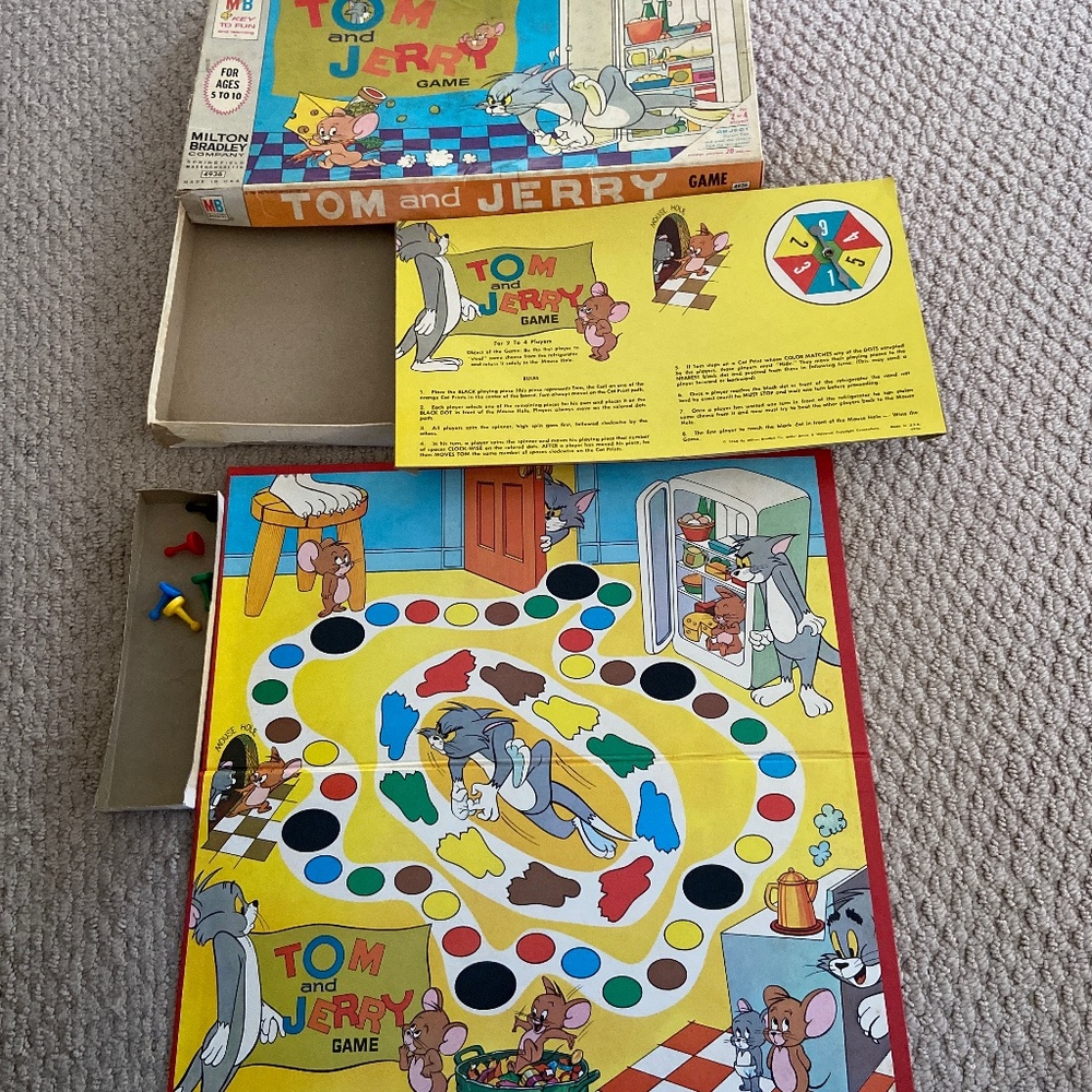 1968 Rare Vintage Tom and Jerry Board Game